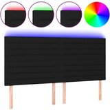  Posteljno vzglavje črno 180x5x118/128 cm blago, (20933400) | Shoptok.si