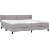  Krevet s oprugama i madracem svjetlosivi 200 x 200cm od tkanine | shoptok.hr