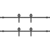  Komplet opreme za drsna vrata 400 cm jeklo črne barve, (22047128) | Shoptok.si
