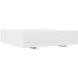 Maison Chic Vrtno cvetlično korito - Cvetlični Lonec belo 100x100x26,5 cm trdna borovina, (21790339) Cene