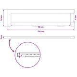  Pravokutni stolni vrh 130 x 30 x 3 cm Pravokutni - Bijela 90 x 55 x 3 5 cm Živi rub 1 strana | shoptok.hr
