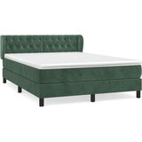 vidaXL Box spring postelja z vzmetnico temno zelen 140x190 c | Shoptok.si