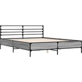  Okvir za krevet boja hrasta 150x200cm konstruirano drvo i metal | shoptok.hr