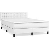  S oprugama i madracem bijeli 140x190 cm od umjetne kože | shoptok.hr