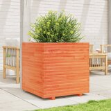 vidaXL Vrtno cvetlično korito voščeno rjavo 70x70x72 cm trdna borovina - - Rjava - 41.1 - 70 x 70 x 72 cm - 2025--TOPSELLER | Shoptok.si