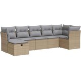 vidaXL 7-dijelni set vrtnih sofa od poliratana s jastucima bež | shoptok.hr