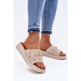 VINCEZA Women's Suede Slippers With Pins | Shoptok.si
