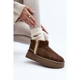 Boto Platform Snow Boots with Dark Green Pattern Udra | Shoptok.si
