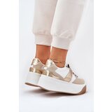 Boto Women's sneakers on a chunky platform animal print beige-gold Telanila | Shoptok.si