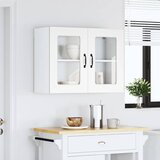 Maison Chic Kuhinjska stenska omarica - Kuhinjska omarica s steklenimi vrati Kalmar bela iu651, (22063816) | Shoptok.si