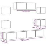  stenska TV omarica, les, artisan hrast, 100x30x30 cm, 3 kos stenska TV omarica, les, artisan hrast, 30,5x30x30 cm, 4 kos | Shoptok.si
