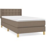  Box spring postelja z vzmetnico taupe 90x190 cm blago, (20897403) | Shoptok.si