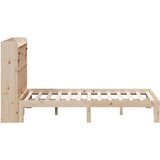 vidaXL Krevet s regalom za knjige bez madraca 140x190 cm od borovine | shoptok.hr