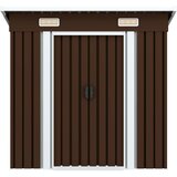 Furnova Vrtna skladiščna lopa rjava 194x121x181 cm jeklena, (21912750) | Shoptok.si
