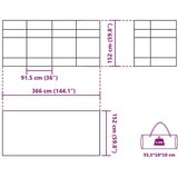 vidaXL Vetrobran za kampiranje sivo oranžen 366x152x152 cm vodoodporen | Shoptok.si