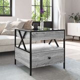 vidaXL Stolić s beskonačnim LED svjetlima boja hrasta 50x50x51 cm | shoptok.hr