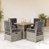 vidaXL 5-dijelni vrtni blagovaonski set sivi od poliratana | shoptok.hr