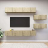  6-dijelni set TV ormarića boja hrasta sonome od iverice | shoptok.hr