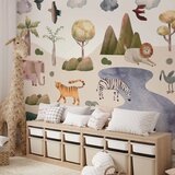  Foto tapeta - Africa for Toddlers - Savannah Animals in Pastel Colours 450x315 Vodootporna | shoptok.hr