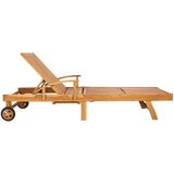  Ležaljka 1-osoba Smeđa Čvrsto teak drvo | shoptok.hr