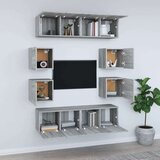  8-dijelni set TV ormarića sivog sonome konstruirano drvo - Sivi hrast sonoma 8 60 cm | shoptok.hr