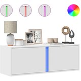 Maison Chic Stenska TV omarica - TV stojalo - Televizijska omarica z LED lučkami bela 100x31x35 cm, (21701094) Cene