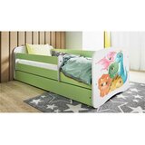 MID.YOU Dječji krevet Dreamy dinosauri 160x80 sa madracem s ladicom Zelena | shoptok.hr