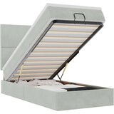 vidaXL Otomanski posteljni okvir z vzmetnicami siv 100x200cm žamet | Shoptok.si