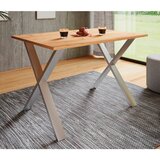 MID.YOU JEDILNA MIZA, srebrne barve, medeni hrast | Shoptok.si