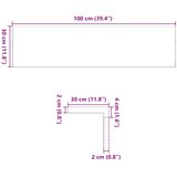  Prozorske klupice 2 kom svijetlosmeđe 100x30x2 cm masivne hrast | shoptok.hr