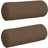 vidaXL Blazine 2 pcs Rjava Ø 25 x 70 cm blago, (5000083520) | Shoptok.si