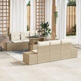 vidaXL set vrtnih sofa 7 dijelova Bež Ratan Set vrtnih sofa Pravokutni | shoptok.hr