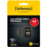 Intenso Spominska kartica microSDXC, 64 GB + SD adapter | Shoptok.si