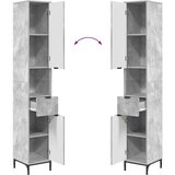 vidaXL Visoka kopalniška omara Betonsko siva 31.5 x 33 x 190 cm | Shoptok.si