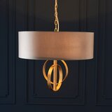  Endon 95212 - Luster na lancu 3xE27/10W/230V, prečnik 60 cm, siva/mesing | Eponuda.com