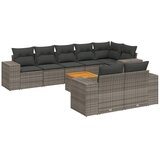  9-dijelni set vrtnih sofa od poliratana s jastucima sivi | shoptok.hr