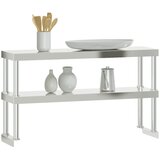  Polica za radni stol s 2 razine 110x30x65 cm nehrđajući čelik | shoptok.hr