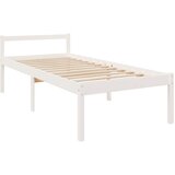 Krevet za starije osobe bijeli 90x190 cm mali masivna borovina | Eponuda.com