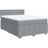  Krevet box spring s madracem svjetlosivi 140x200 cm od tkanine | shoptok.hr