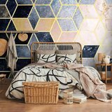  Foto tapeta - Blue Geometric Pattern 500x350 Standard | shoptok.hr