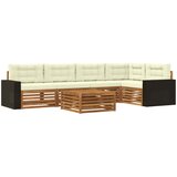 Set vanjskih sofa 6 kom. Prirodna i krem Poliester | shoptok.hr
