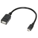 Logilink USB 2.0 adapter, Micro USB M to USB-A F, OTG, black, 0.2 m, AA0035 | ePonuda.com
