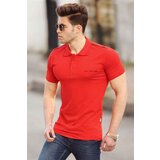 Madmext Men's Red Polo Neck T-Shirt 4558 Cene