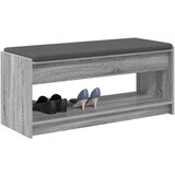  Klupa za hodnik s jastukom Siva Sonoma 100 x 38 x 46 cm | shoptok.hr