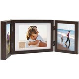 vidaXL Trodijelni okvir za fotografije smeđi 22x15 cm + 2 x (10x15 cm) | shoptok.hr