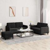  3-dijelni set sofa crni baršunasti Cijene