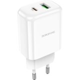 USB punjač BOROFONE BN4 Potential PD20W+QC3.0 USB + Type-C white  USB punjač BOROFONE BN4 Potential PD20W+QC3.0 USB + Type-C white Slike