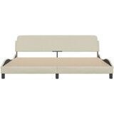  Okvir za krevet s uzglavljem krem 180 x 200 cm od tkanine | shoptok.hr