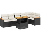  The Living Store Vrtna sedežna garnitura 7-delna z blazinami črn poli ratan - Vrtna Sedežna Garniture, (21446840) | Shoptok.si