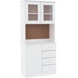  Visoka komoda ALTA bijela 77 x 35 x 165 cm od masivne borovine | Eponuda.ba